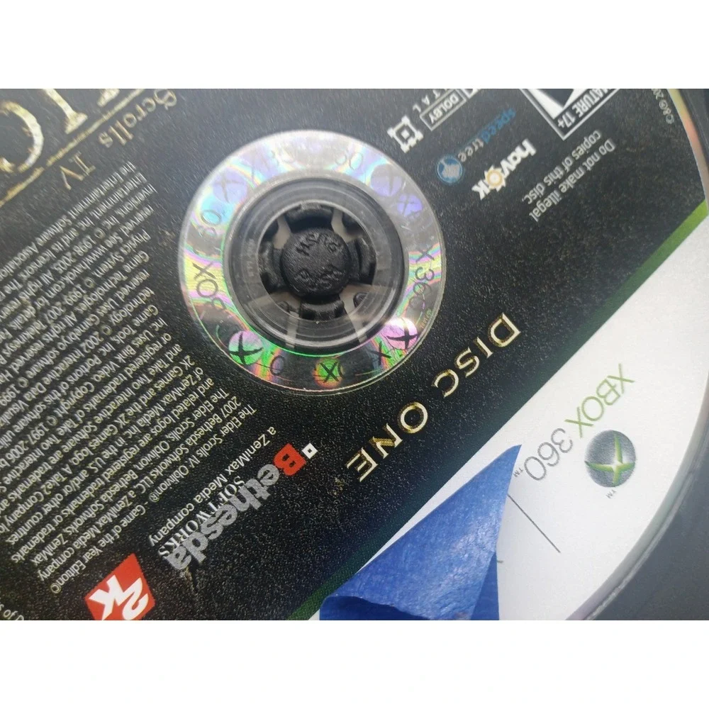 XBOX 360 - Elder Scrolls IV OBLIVION Game of the year Edition - No Manual or Map